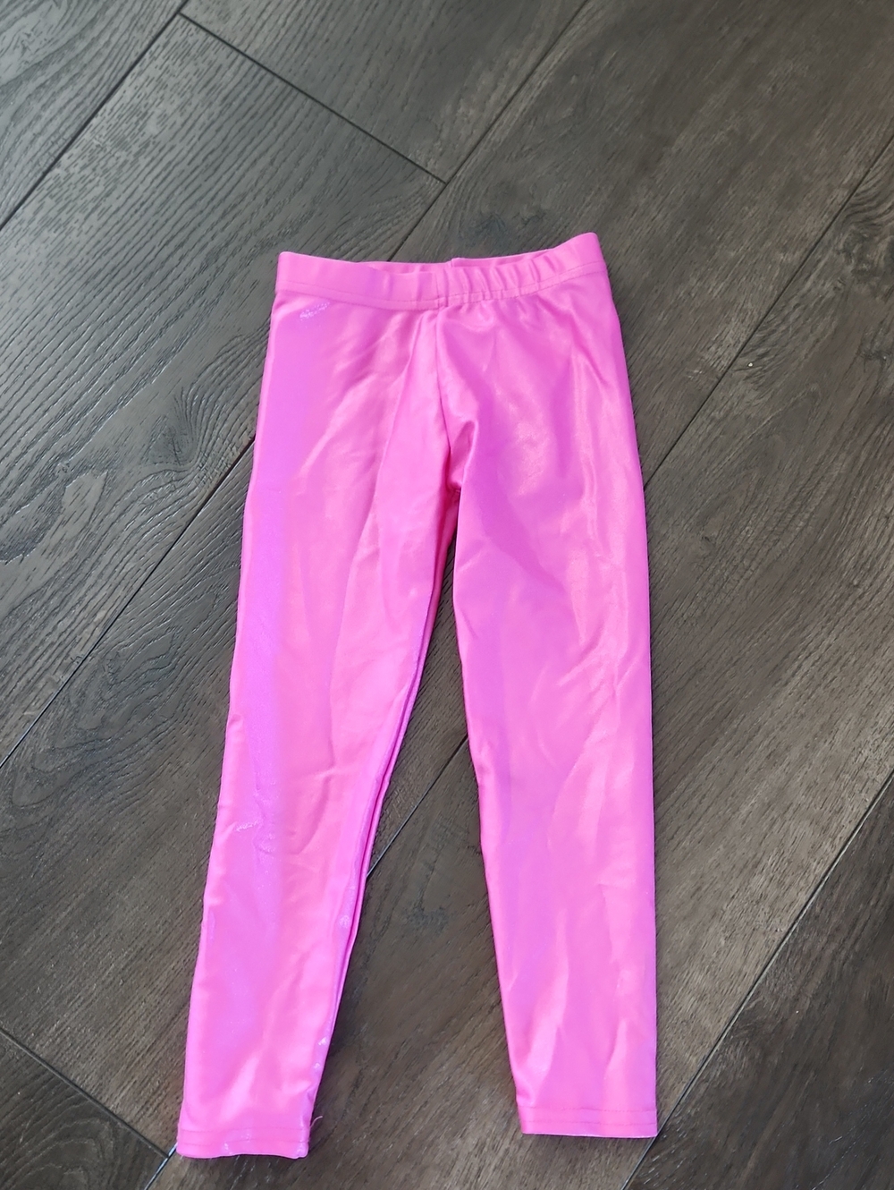 Girls' Pink Active Stretch Leggings with Elastic Waistband